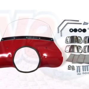 CUPPINI CIRCLE TYPE MOD FLYSCREEN – SOLID RED – LAMBRETTA Sx-Tv