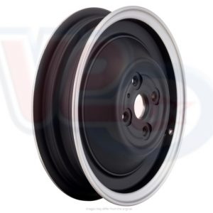 SIP TUBELESS ALLOY WHEEL RIM – BLACK WITH SILVER EDGE – VESPA 90 – VESPA 100