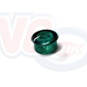 GREEN HEADLAMP ON LENS 12.5mm – OLD VESPA MODELS WITH MUDGUARD LAMP