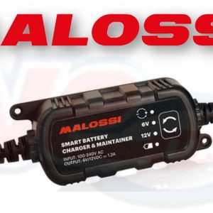 MALOSSI SMART BATTERY CHARGER – 6 + 12 VOLT – COMES WITH EU PLUG & UK PLUG ADAPTOR