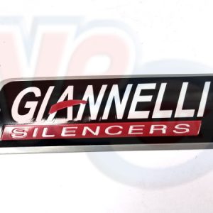 GIANNELLI METAL EXHAUST BADGE 130mm x 40mm – RIVET ON