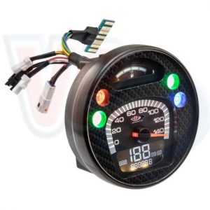 SIP CARBON FIBRE LOOK FACE DIGITAL SPEEDO WITH REV COUNTER -MAX 199 KMH or 125 MPH