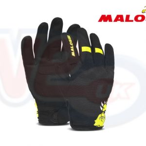 MALOSSI MID SEASON GLOVES – SIZE M – BLACK & YELLOW