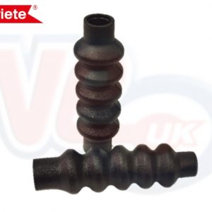 ITALIAN BLACK RUBBER GAITERS FOR FRONT DAMPERS – PAIR – LAMBRETTA