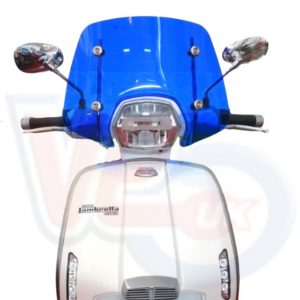 TRANSPARENT BLUE FLYSCREEN WITH BRACKETS – LAMBRETTA V SPECIAL