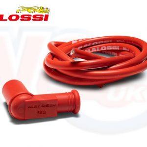 MALOSSI 90 DEGREE RESISTED SPARK PLUG CAP + MALOSSI HT LEAD 50cm