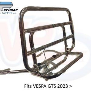 CUPPINI REAR CARRIER – CHROME – VESPA GTS 2023 on MODELS