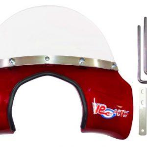 VE ACTIF MOD FLYSCREEN – TRANSPARENT RED – FITS EARLY RA GP MODELS WITH ROUND LED HEADLAMP