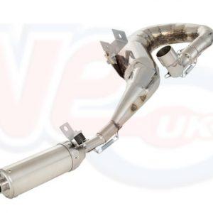 JL RZ MARK ONE STAINLESS STEEL EXHAUST – RIGHT HAND EXIT – VESPA 200