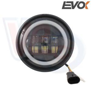 EVOK LED ROUND HEADLAMP 115mm –  VESPA 50SS – 90SS – PRIMAVERA – ET3