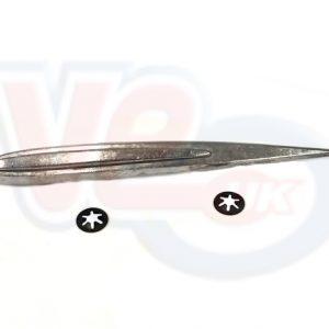 FRONT MUDGUARD CREST – ALLOY TEAR DROP SHAPE