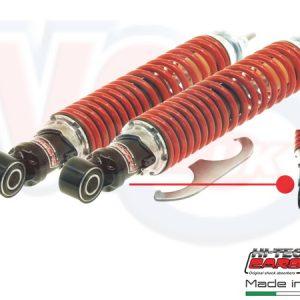 REAR DAMPERS – PAIR- CARBONE RED & BLACK – VESPA GT-GTS
