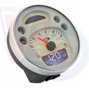 SIP BEIGE FACE DIGITAL SPEEDO WITH REV COUNTER -MAX 199 KMH or 125 MPH