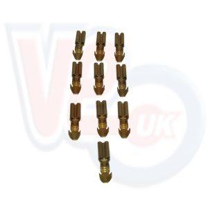 PACK OF 10 – BRASS 3.8mm FEMALE SPADE TERMINAL