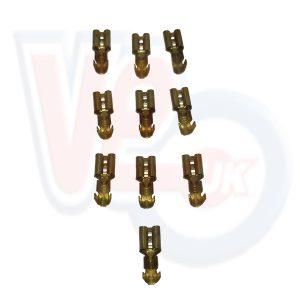 PACK OF 10 – BRASS 4.8mm FEMALE SPADE TERMINAL
