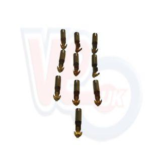 PACK OF 10 – BRASS 4mm FEMALE BULLET TERMINALS