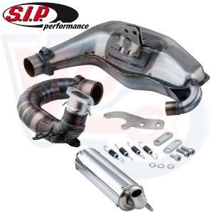 SIP CLUBSPORT SILENT CURLY EXHAUST for CYLINDERS WITH STANDARD FLANGE – LAMBRETTA
