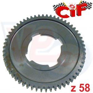 1st GEAR -58 TOOTH- FOR LATE 4 SPEED GEAR BOXES WITH 50.2mm GEAR SELECTOR