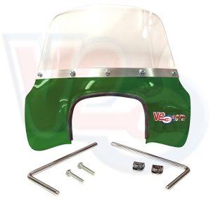 VE ACTIF MOD FLYSCREEN with FITTINGS – TRANSPARENT GREEN – VESPA 50 SPECIAL