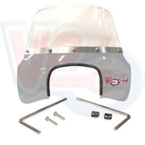 VE ACTIF MOD FLYSCREEN with FITTINGS – SILVER – VESPA 50 SPECIAL