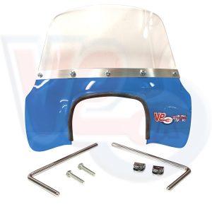 VE ACTIF MOD FLYSCREEN with FITTINGS – SOLID BLUE – VESPA 50 SPECIAL