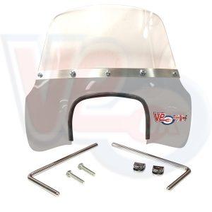 VE ACTIF MOD FLYSCREEN with FITTINGS – TRANSPARENT SMOKED – VESPA 50 SPECIAL