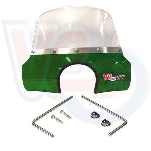VE ACTIF MOD FLYSCREEN with FITTINGS – TRANSPARENT GREEN – VESPA 90 – VESPA100