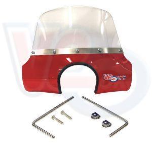 VE ACTIF MOD FLYSCREEN with FITTINGS – SOLID RED – VESPA 90 – VESPA100