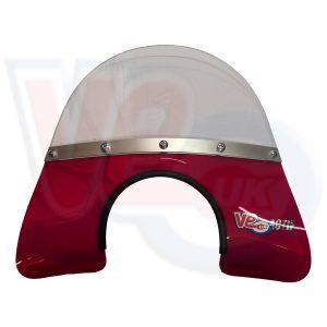 VE ACTIF 60’s STYLE MOD FLYSCREEN WITH FLARED BASE – TRANSPARENT RED