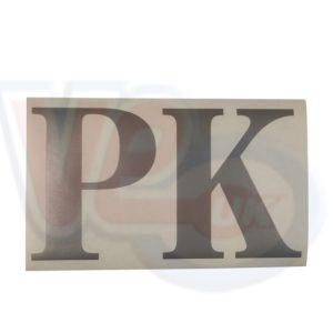 PK STICKER 2.5 INCH – SILVER
