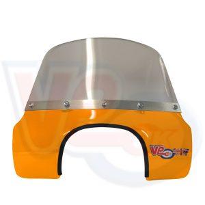 VE ACTIF MOD FLYSCREEN – TRANSPARENT ORANGE – VESPA WITH TRAPEZODAL HEADLAMP