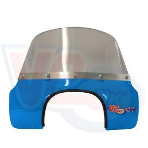 VE ACTIF MOD FLYSCREEN – SOLID BLUE – VESPA WITH TRAPEZODAL HEADLAMP