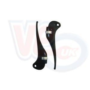 BLACK LOMAT ADJUSTABLE HANDLEBAR LEVER SET WITH POINTED ENDS