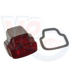 PLASTIC CHROME REAR LAMP WITH TOP VISOR