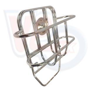 CUPPINI CHROME UPRIGHT FOLD DOWN RACK with SPARE WHEEL HOLDER – SMALL FRAME VESPA