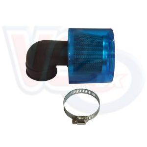 CLEAR COVERED K&N STYLE AIR FILTER – ANGLED 90 DEGREE – 35MM FITTING