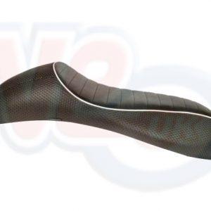 BGM PRO SINGLE SPORTSEAT -BLACK WITH WHITE PINSTRIPE AND ALFATEX SIDES