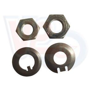 CLUTCH AND DRIVE GEAR NUT AND TAB WASHER SET  – 2 NUTS – 2 TAB WASHERS