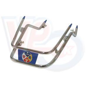 CHROME FRONT BUMPER BAR – BLUE TRIM