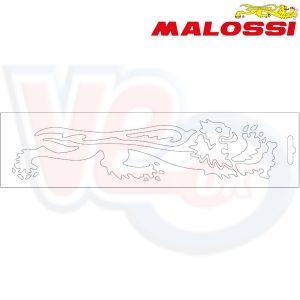 RIGHT HAND MALOSSI WHITE LION STICKER 16.6cm