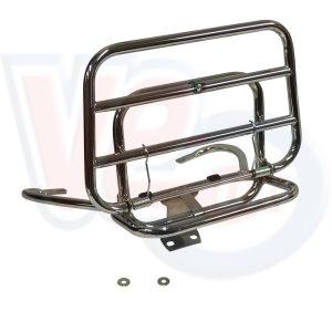 CUPPINI FOLD DOWN REAR CARRIER – CHROME – VESPA GTS 2005>2022
