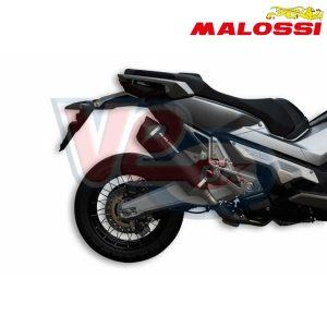 MALOSSI MAXI WILD LION END CAN for ORIGINAL OR MALOSSI FRONT PIPES –  X-ADV 750 2017 on EURO 4