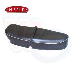 NISA COMFORT DUAL SEAT with MODERN SPONGE BASE – BLACK – SMALL FRAME VESPA