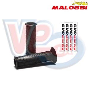 MALOSSI BLACK MHR HANDLEBAR GRIPS – OPEN ENDS FOR BAR END WEIGHTS