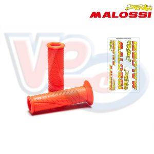 MALOSSI FLUO ORANGE MHR HANDLEBAR GRIPS – OPEN ENDS FOR BAR END WEIGHTS