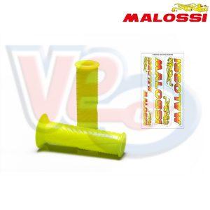 MALOSSI FLUO YELLOW MHR HANDLEBAR GRIPS – OPEN ENDS FOR BAR END WEIGHTS
