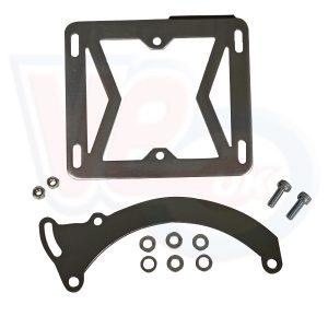SIDE MOUNTED NUMBER PLATE BRACKET – MOUNTS TO ENGINE – ANODISED GUN METAL GREY