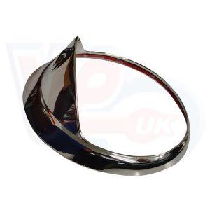 CHROME HEADLAMP RIM WITH VISOR PEAK