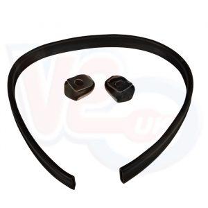 HARD RUBBER SEAT STRAP WITH METAL ENDS – 50cm – FITS MOST DUAL SEATS