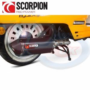 SCORPION SERKET BLACK FULL EXHAUST SYSTEM – DJANGO 125-150 Euro 4 2017-2018